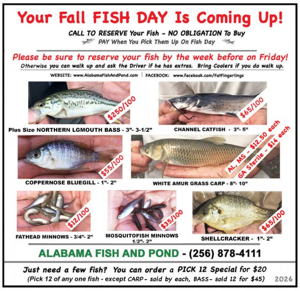 Pond Stocking Flyer for Fall